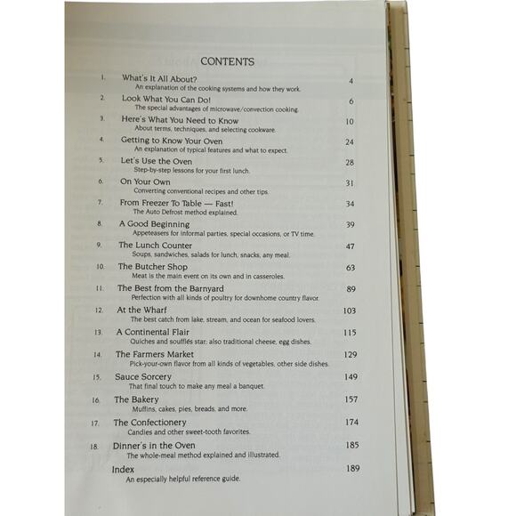 Kenmore Micro Convection Cooking Cookbook Sears 13047 1985 Spiral Bound Recipes - Picture 4 of 7